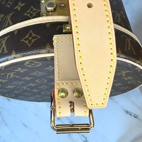 Louis Vuitton Hat Box 30 bag Boite Chapeau vintage monogram LV trunk New Leather - Picture 13 of 14